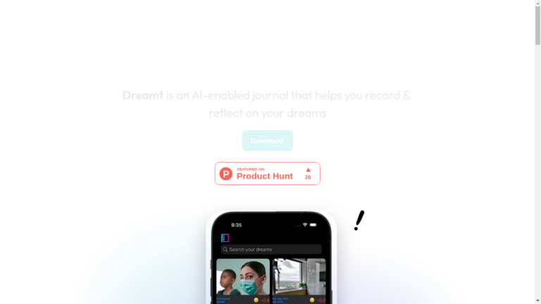 A person using Dreamt to analyze their dreams on a mobile device