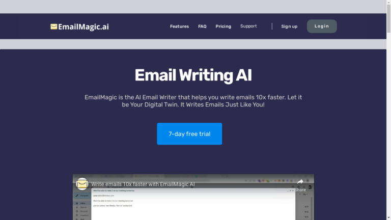 "Screenshot of EmailMagic.ai interface with personalized email suggestions"