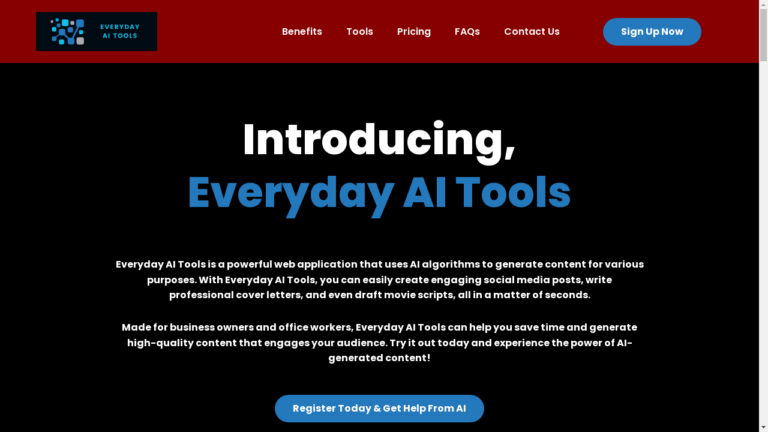 "Everyday AI Tools web application interface"
