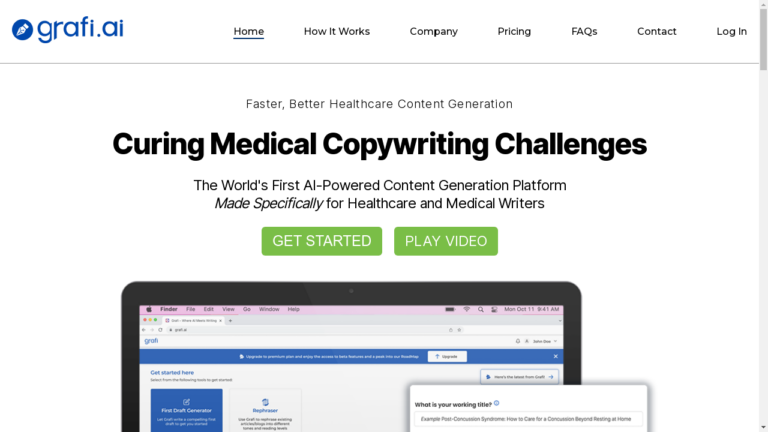 "An AI platform revolutionizing healthcare content creation."