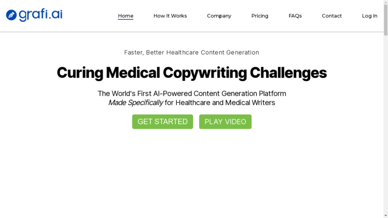 A healthcare professional using Grafi AI to create content