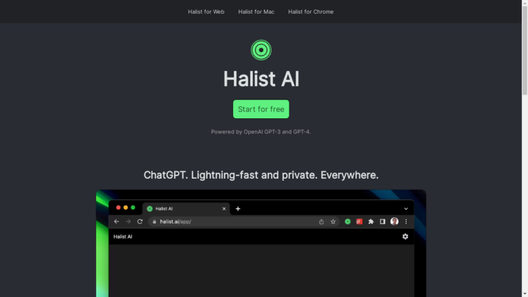 A person using Halist Browser AI to streamline their workflow