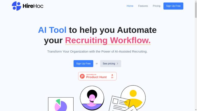 A visual representation of Hire Hoc's innovative AI-powered hiring tools