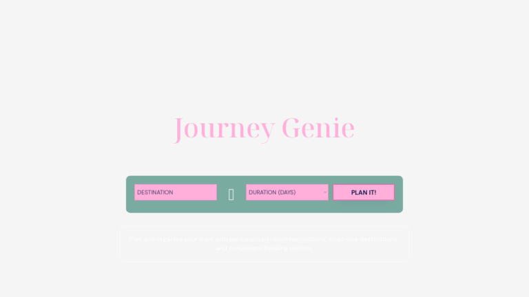 "Illustration of Journey Genie's AI-Powered Itineraries"