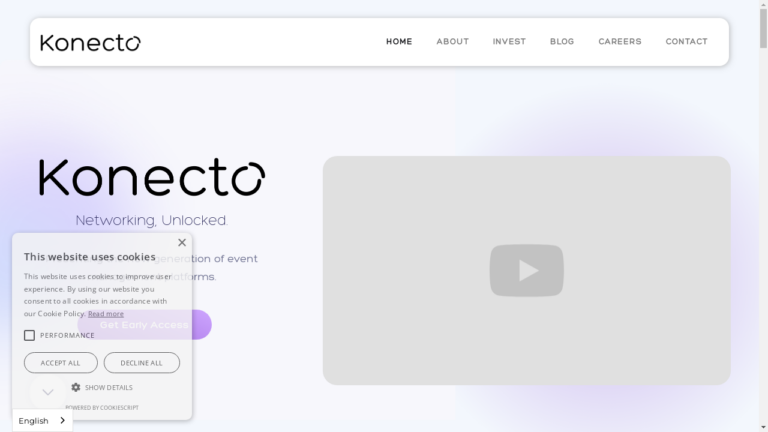 A futuristic event management platform showcasing the power of Konecto's features