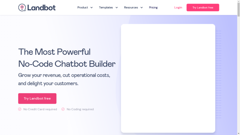 "Image showcasing Landbot.io's AI-powered chatbot and WhatsApp automation platform"