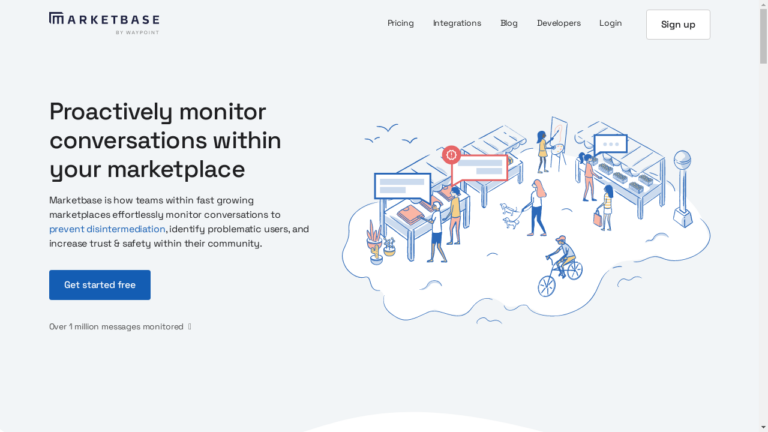 "Illustration of Marketbase's AI-powered monitoring tool"