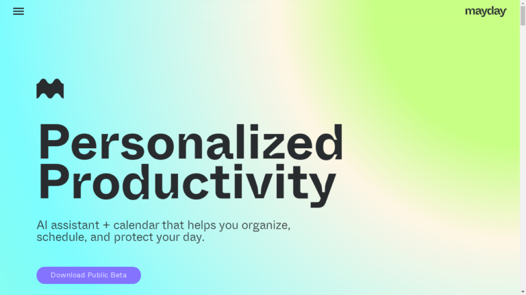 "Mayday Calendar: AI-Assisted Time Management Tool"