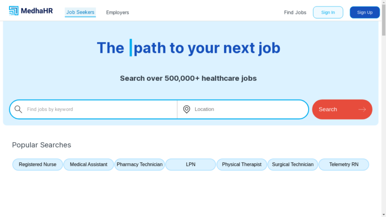 "Illustration of a futuristic AI tool for healthcare hiring"