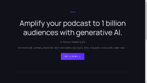 "Image showcasing the power of Mood AI tool in amplifying podcasts to 1 billion audiences."