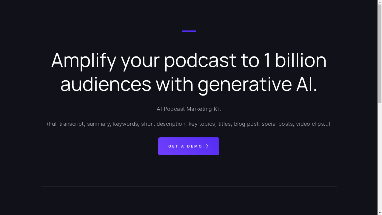 "Image showcasing the power of Mood AI tool in amplifying podcasts to 1 billion audiences."