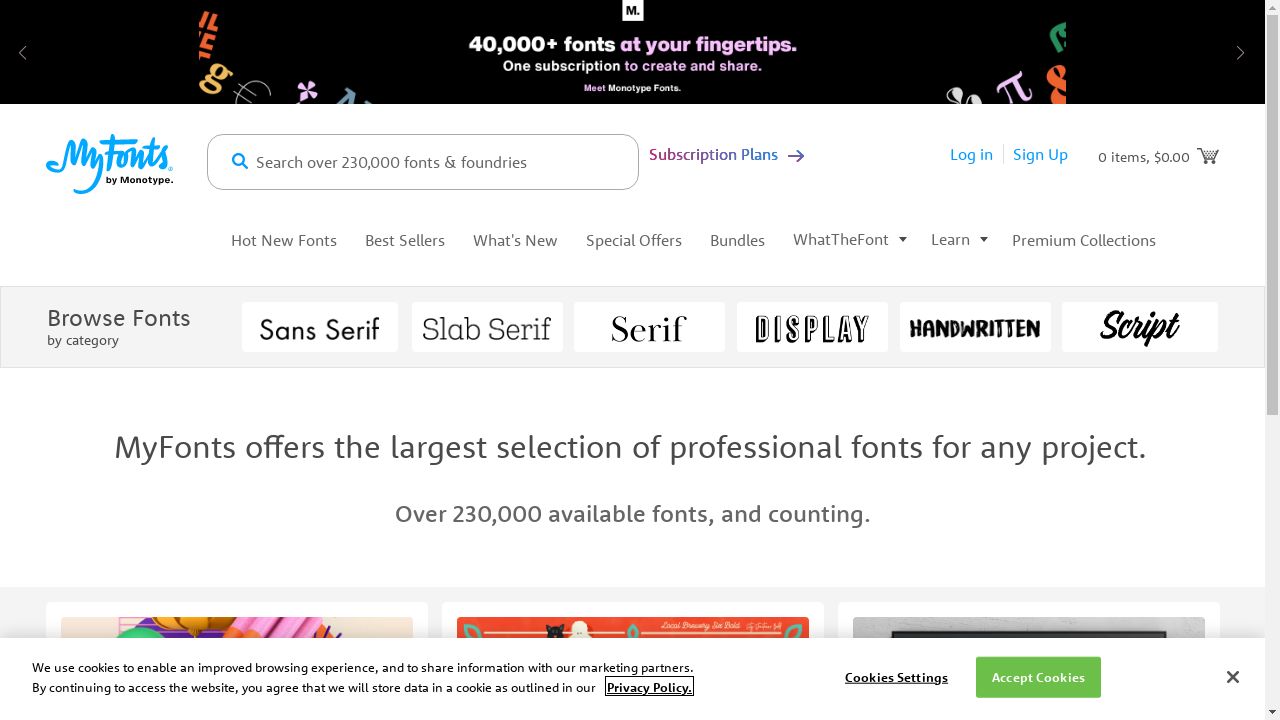 MyFonts - Explore a vast collection of fonts for all your design needs.