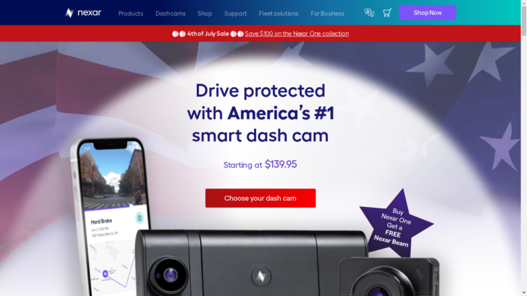 Nexar AI Dash Cam capturing a safe driving moment