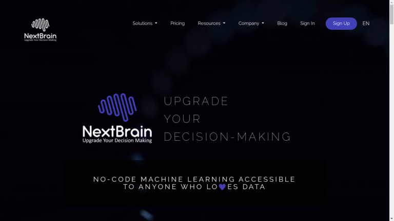 "NextBrain AI: No-Code Auto Machine Learning"