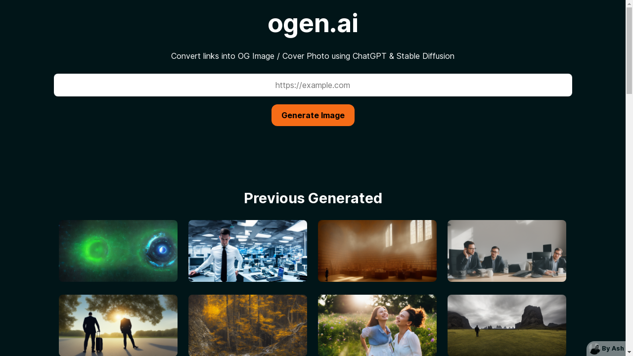 AI tool generating visually stunning OG images effortlessly.