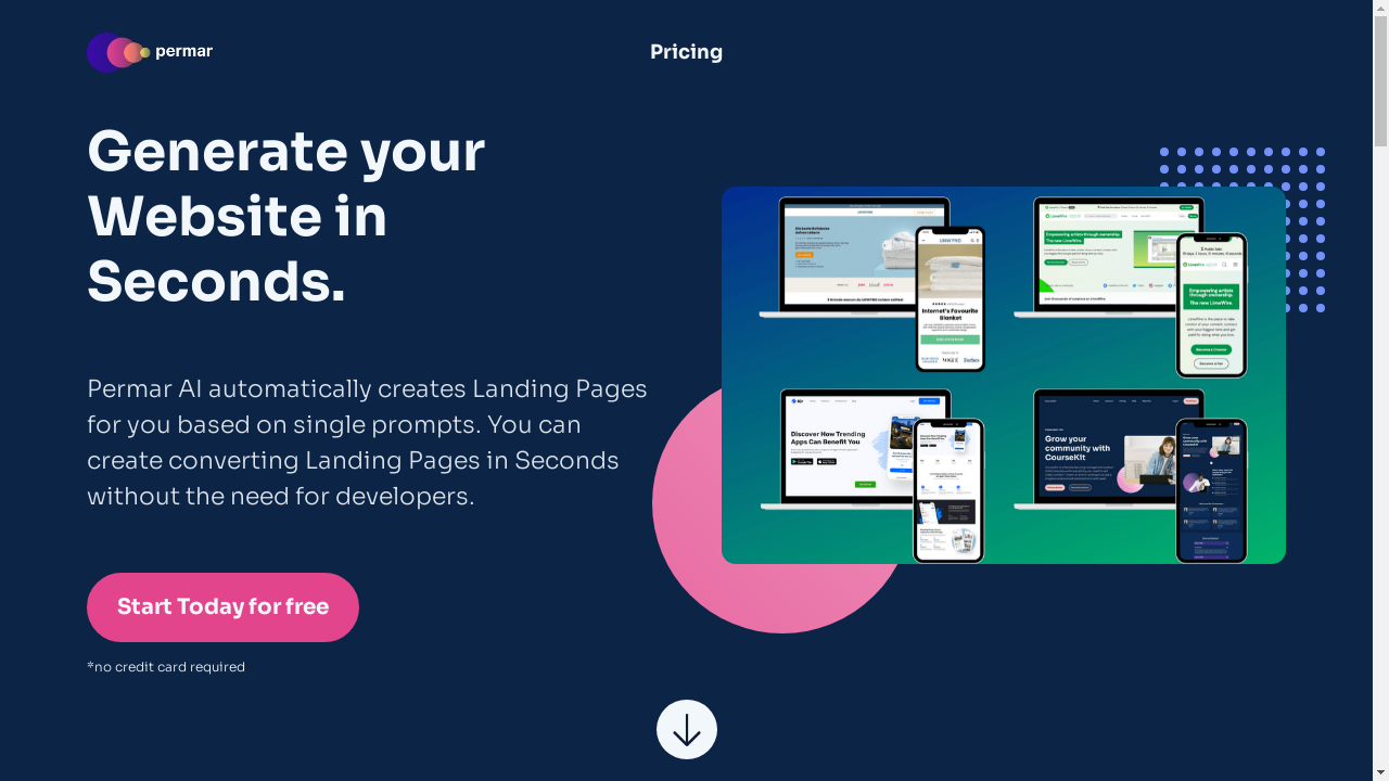 Permar AI - AI-powered landing page creation and optimization tool