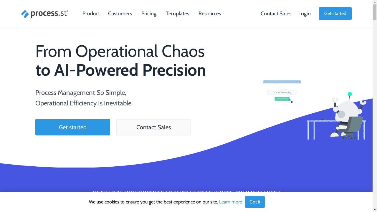 "Illustration of a streamlined workflow with Process Street"