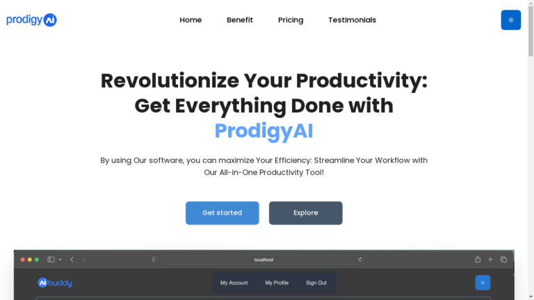 ProdigyAI - All-in-One Productivity Tool