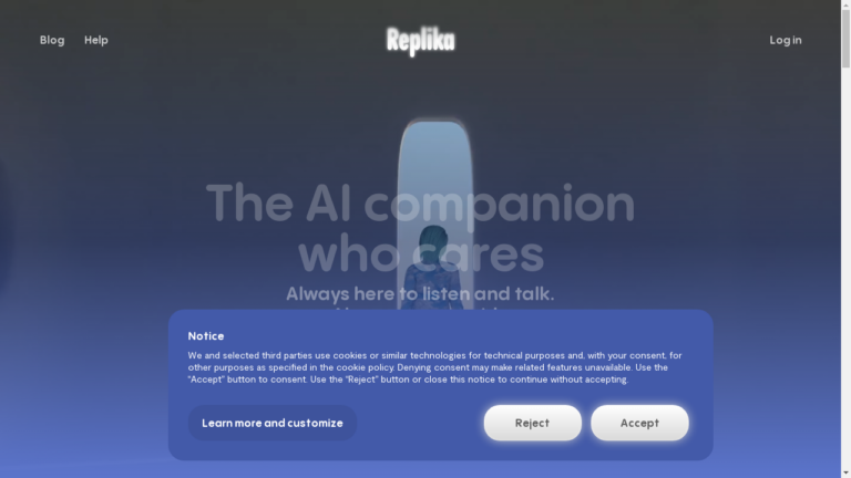 A person engaging in a deep conversation with ReplikaAI, their AI companion