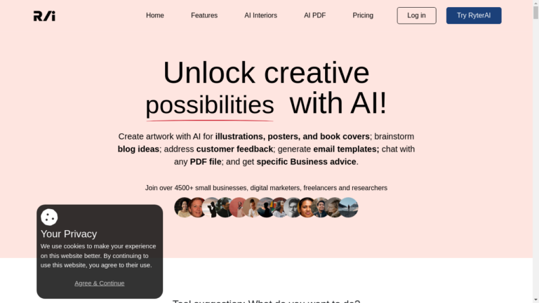 "AI copywriting tool RyterAI generating persuasive content"