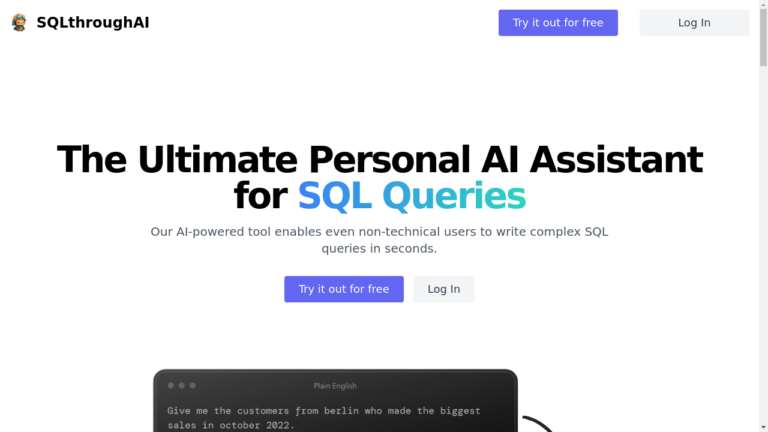"AI-powered SQL query builder"