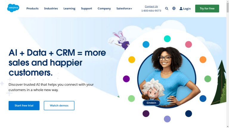 "Illustration of Salesforce (SFDC) interface showcasing customer relationship management features."