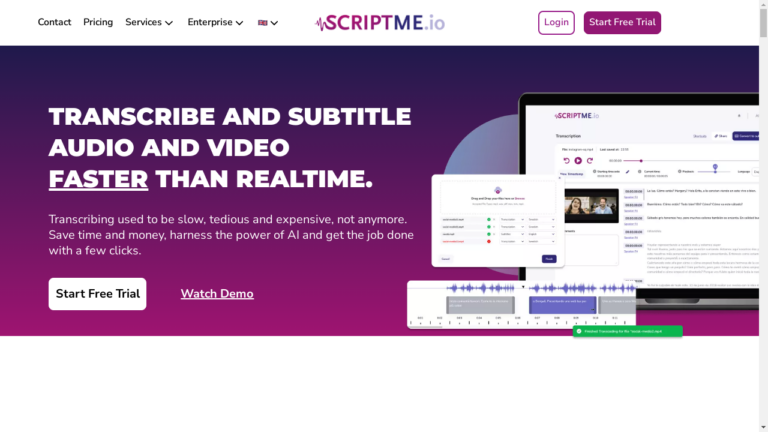 "AI-powered ScriptMe tool transcribing and subtitling content"