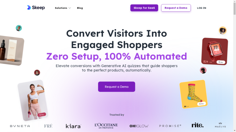 "Illustration of Skeep's AI-driven quizzes guiding shoppers to their perfect products"