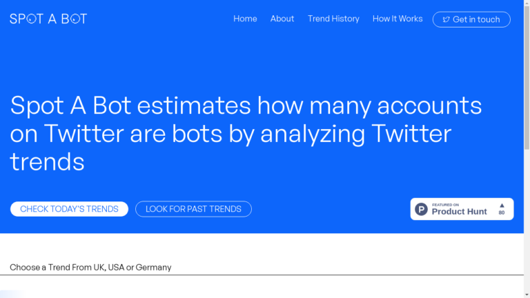 A visual representation of Spot A Bot's AI technology revealing hidden bot activity on Twitter trends.