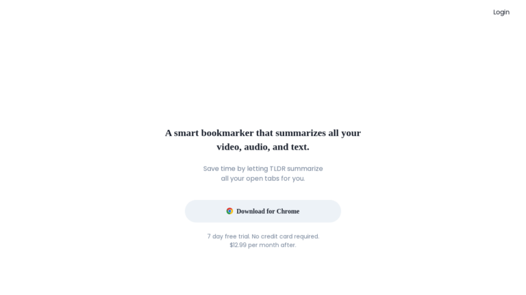 "TLDR Chrome Extension - Save time with concise summaries"