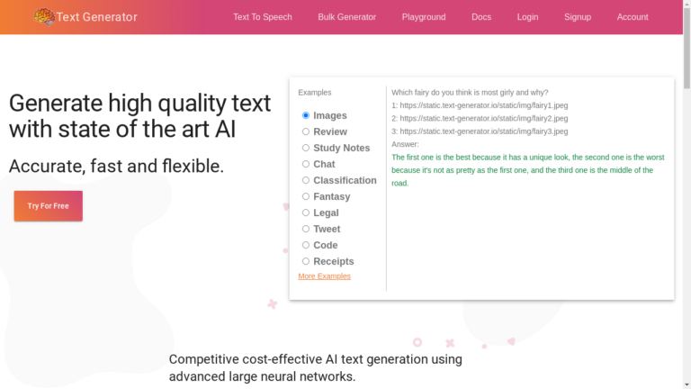 "A person using Text-Generator.io to generate text"
