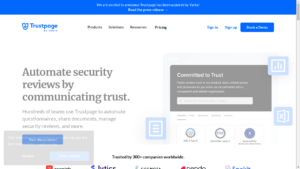 "Illustration of Trustpage automating security reviews"