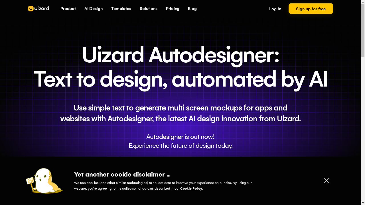 "AI tool generating UI/UX designs"