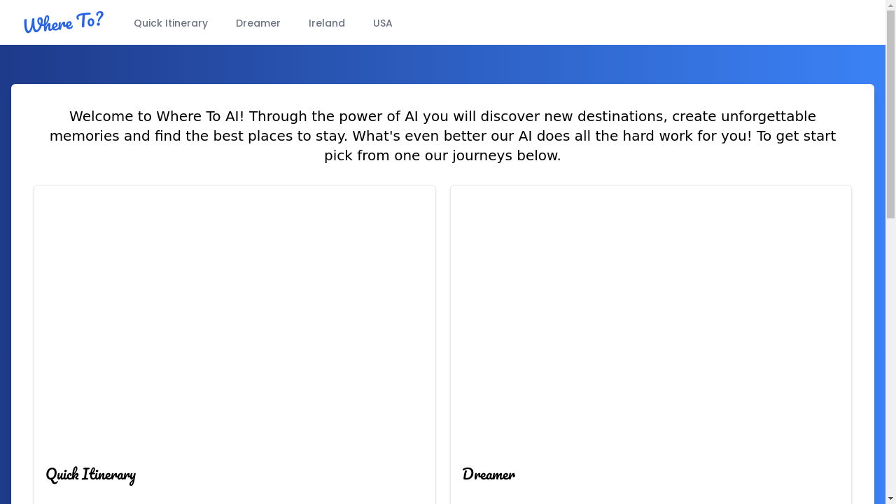 A screenshot of WhereToAI's user interface, showcasing its AI database and comparison tool.