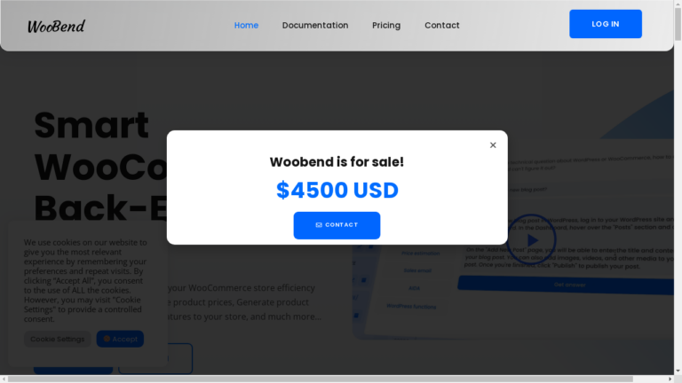 Illustration of WooBend, an AI tool optimizing WooCommerce stores.