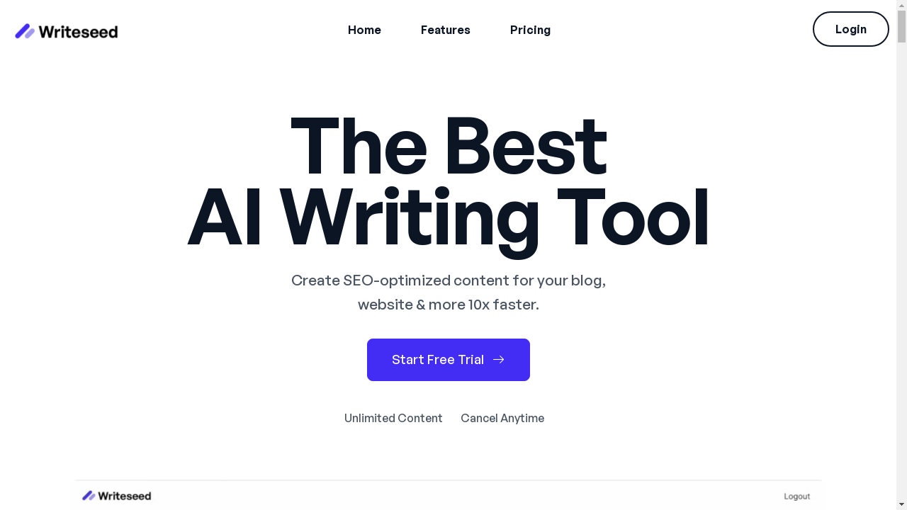 A person using Writeseed AI Writer to generate content effortlessly.