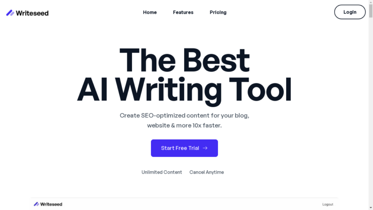 "An AI-powered tool generating SEO-optimized content with Writeseed AI Writer"