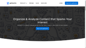 Image showcasing the sleek and intuitive interface of getSparks, the AI-powered content management tool.