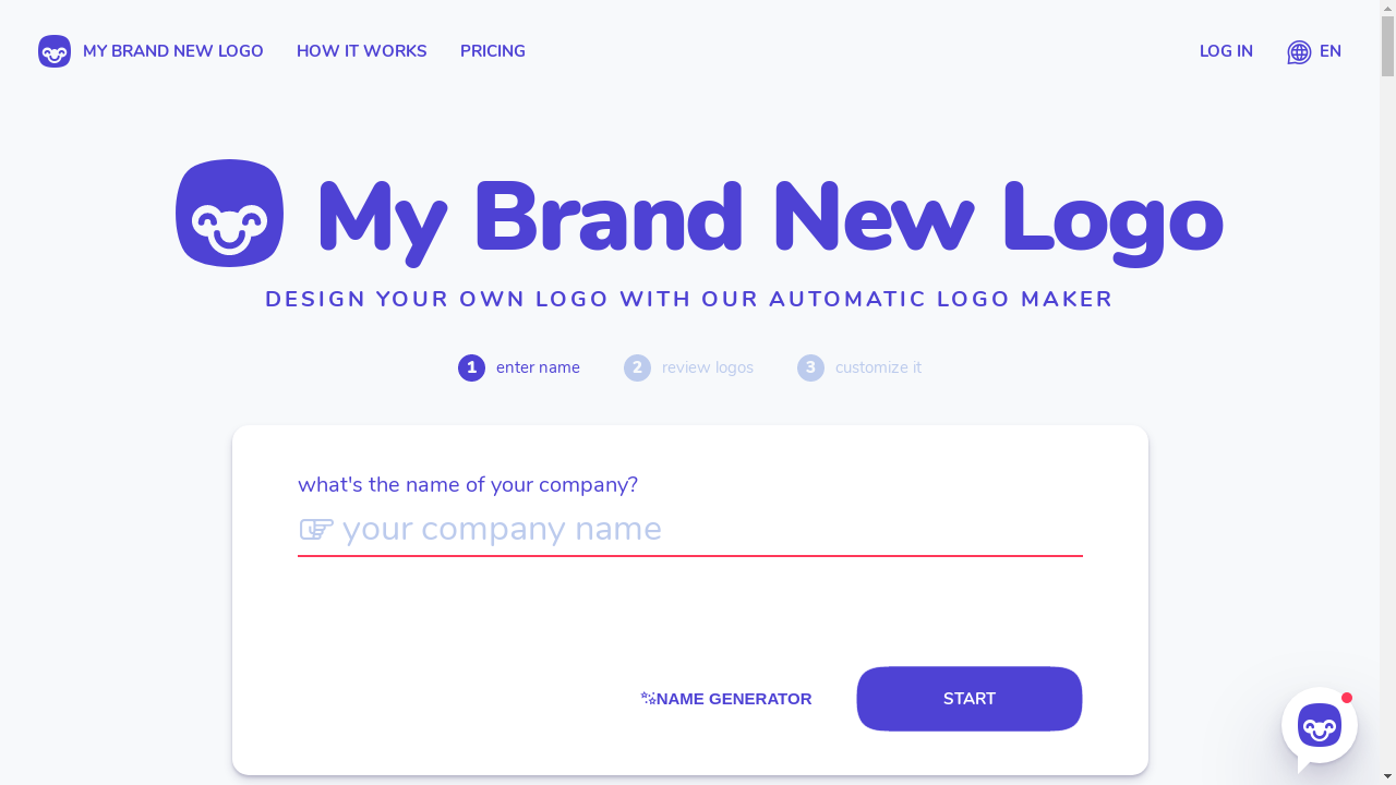 "Create unique and professional logos with My Brand New Logo, an AI-powered logo maker."