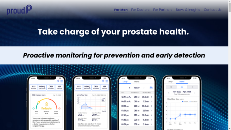 An image showcasing the convenience and accuracy of proudP for personal prostate and urinary health monitoring.